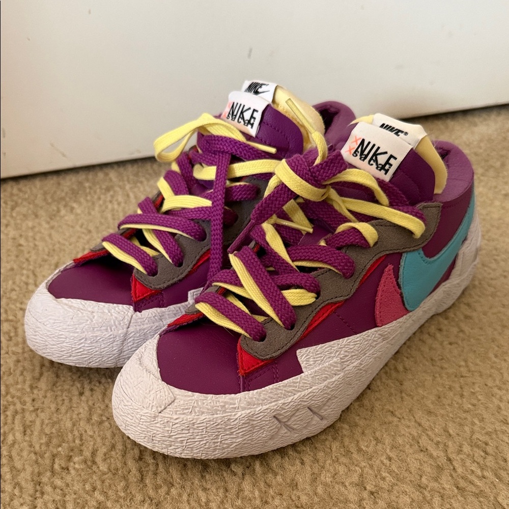 Nike Blazer Low Sacai Purple & Teal Sneakers